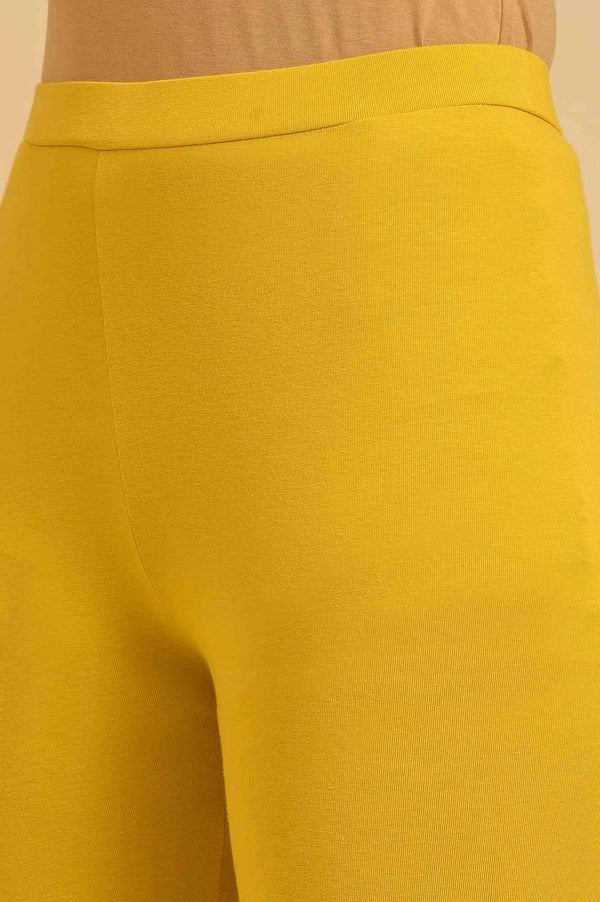 Yellow Printed kurta, Tights & Dupatta Set