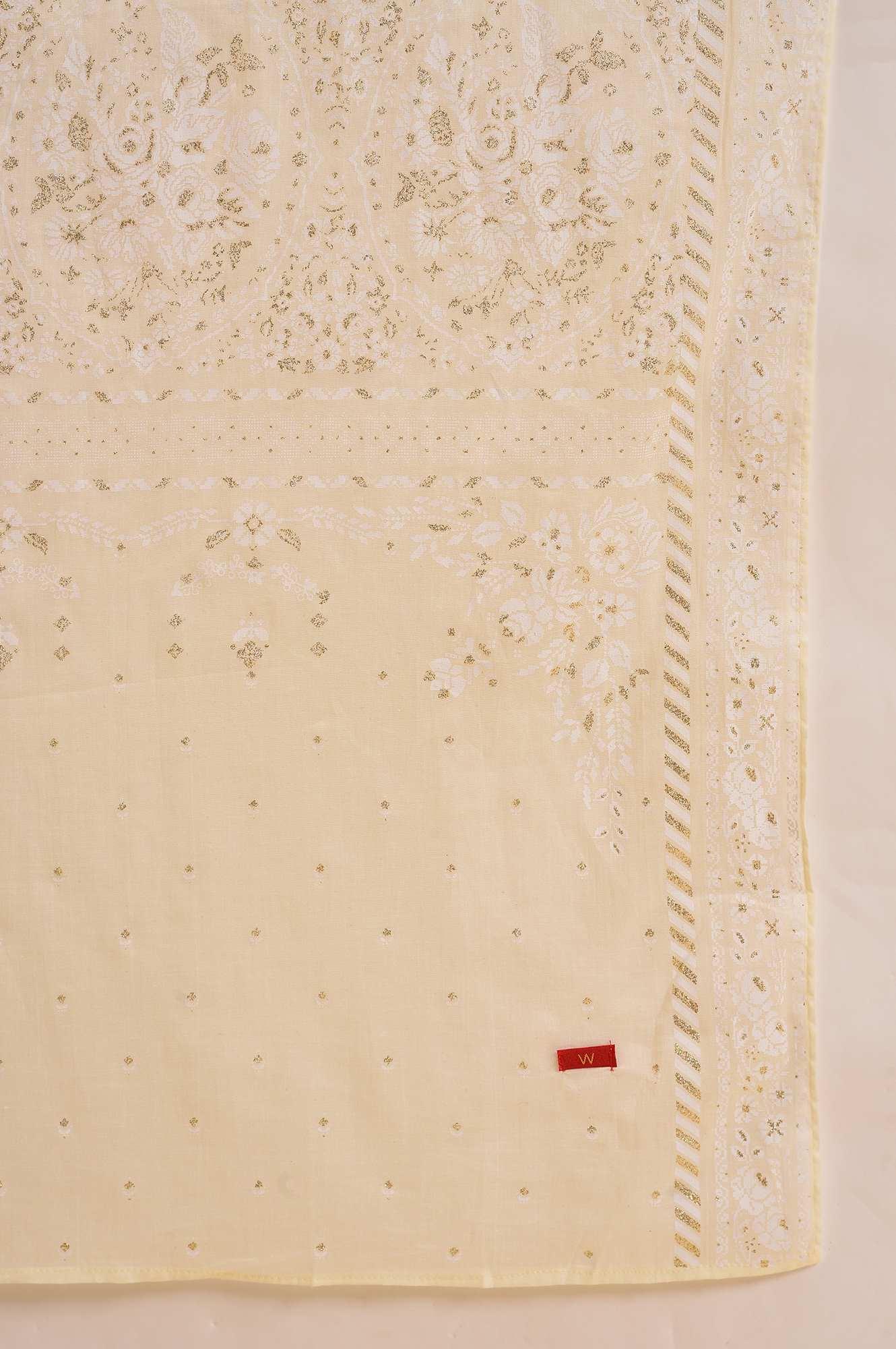 Yellow Printed kurta, Tights &amp; Dupatta Set - wforwoman