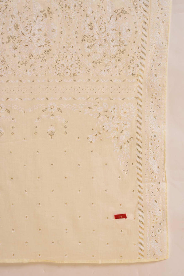 Yellow Printed kurta, Tights & Dupatta Set