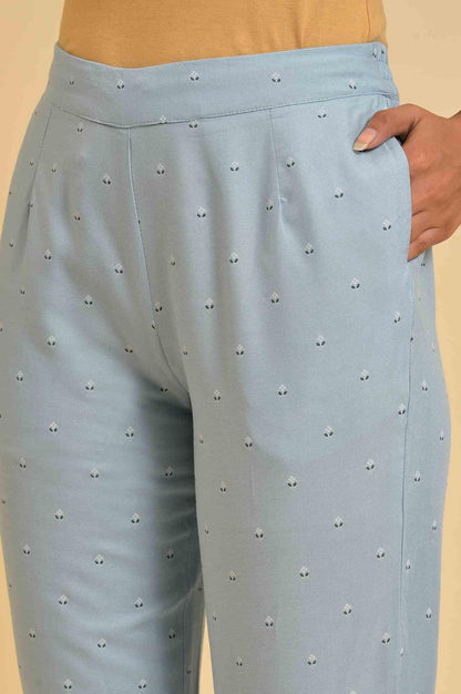 Blue Embellished kurta, Pants &amp; Dupatta Set - wforwoman