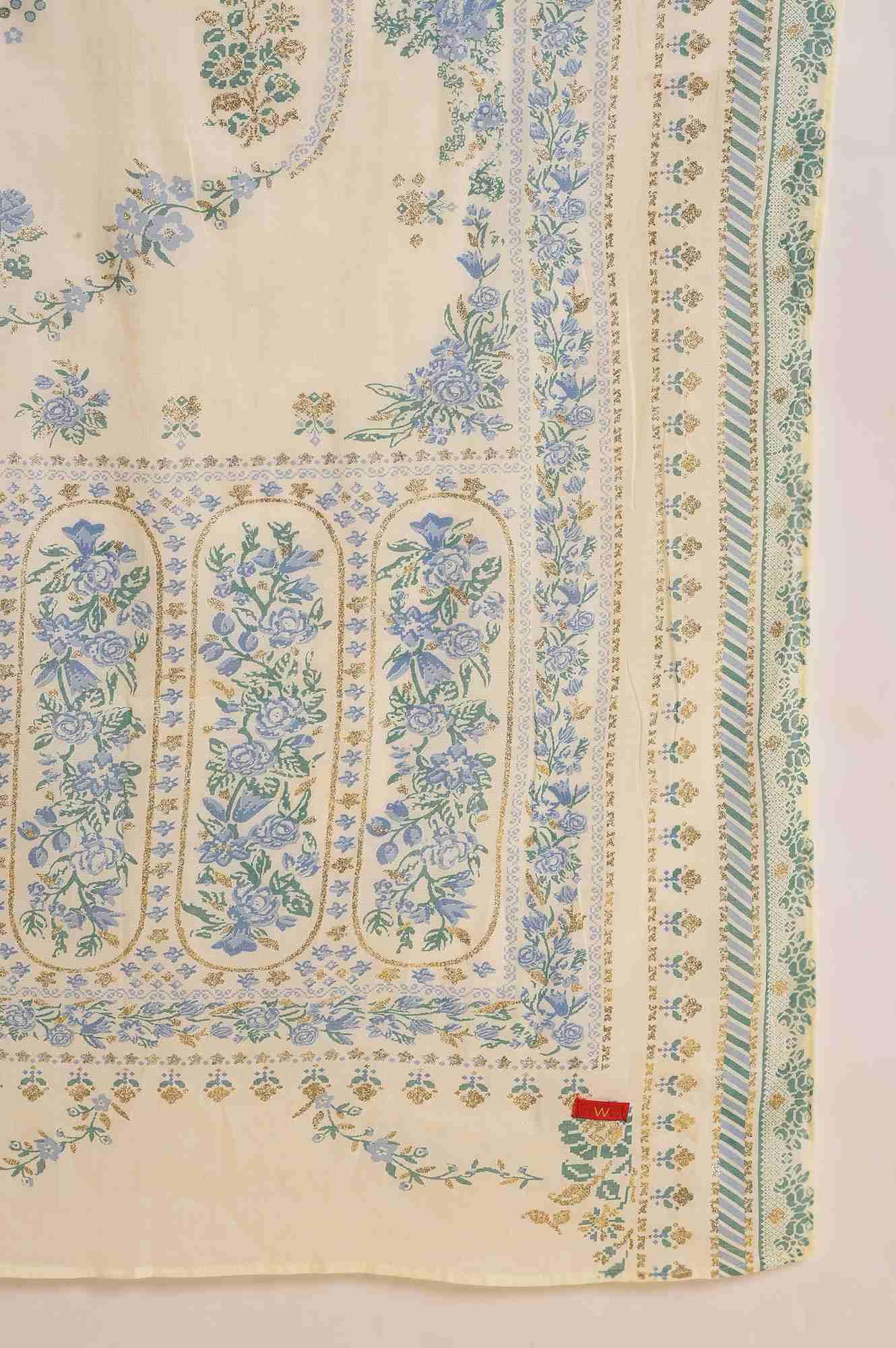 Blue Embellished kurta, Pants &amp; Dupatta Set - wforwoman