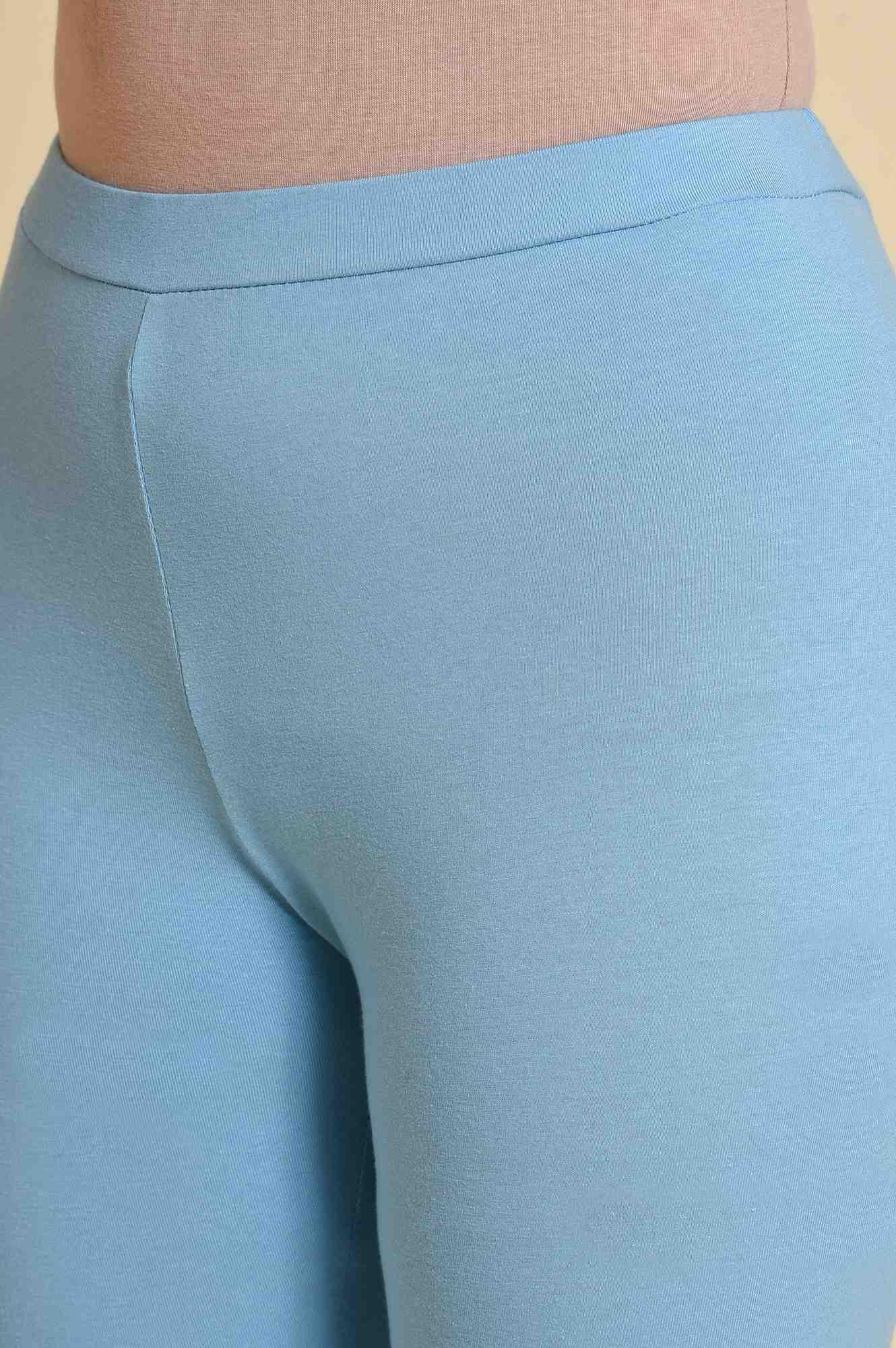 Blue Sequined Shantung kurta Set - wforwoman