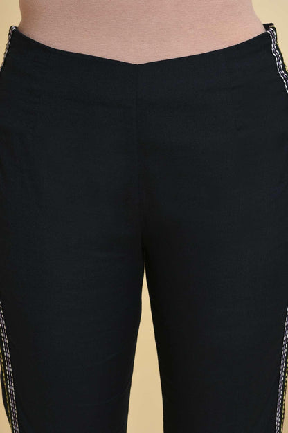 Black Mock Vest kurta Set - wforwoman