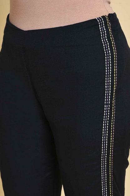 Black Mock Vest kurta Set - wforwoman