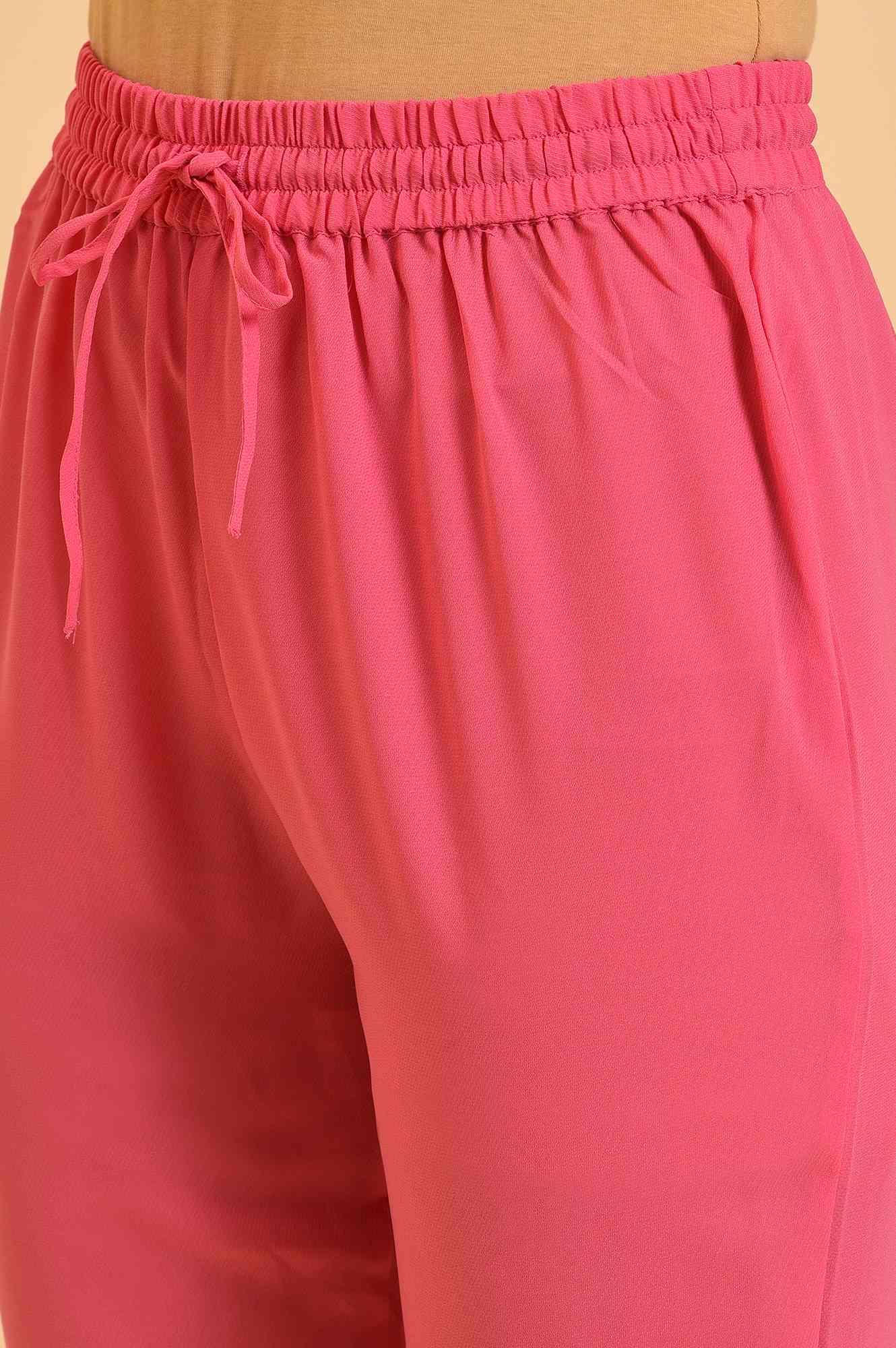 Green A-Line kurta, Slim Pants &amp; Dupatta Set - wforwoman