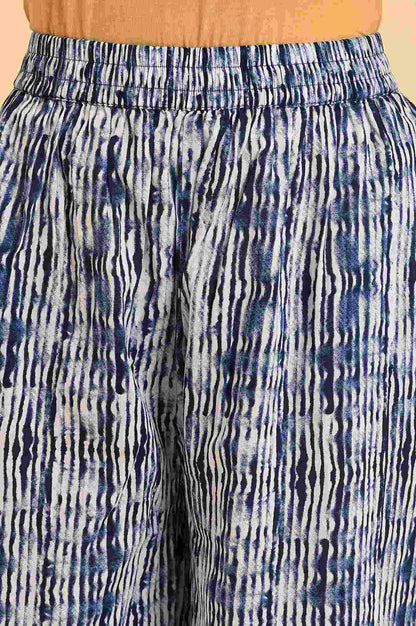 Blue Printed Contemporary Co-Ord Set - wforwoman