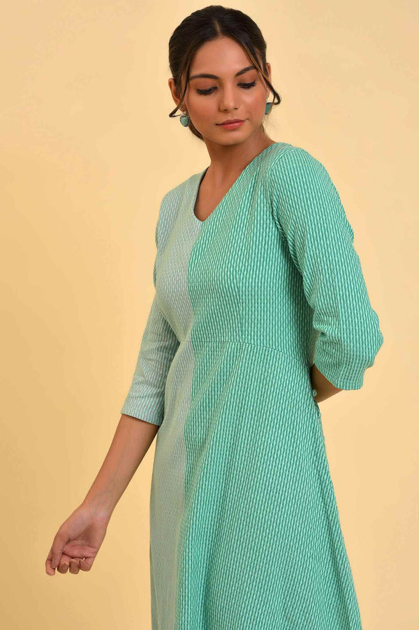 Light Green Tone Cotton kurta & Slim Pants Co-Ord Set