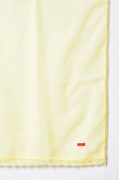 White Floral Print kurta Set - wforwoman