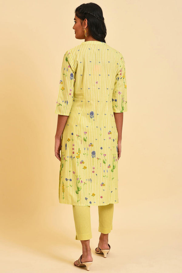 Green Floral Print Summer kurta Set