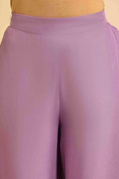 Ligh Purple Embroidered kurta Set - wforwoman