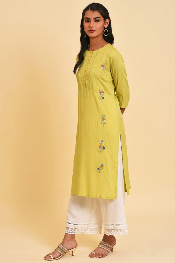 Green Embroidered Summer kurta Set