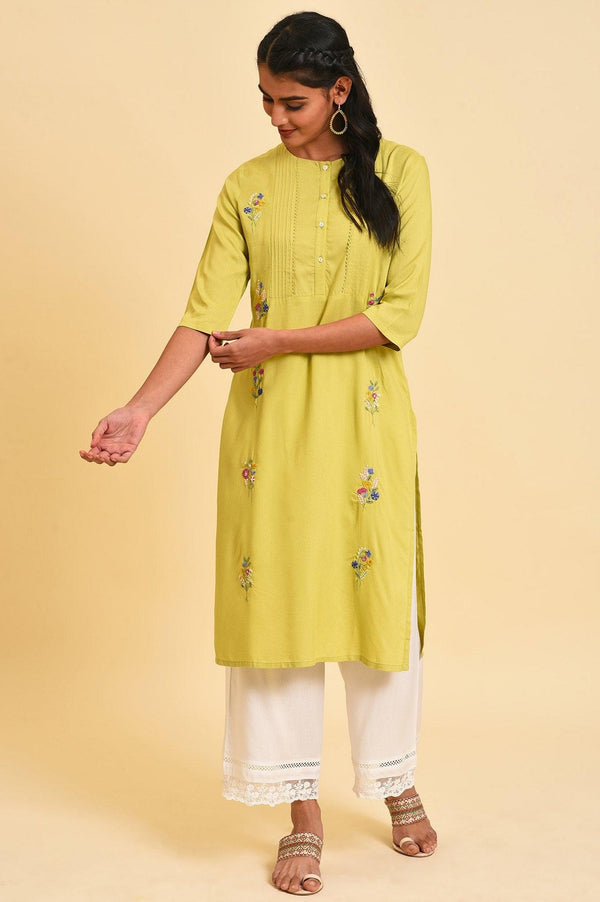 Green Embroidered Summer kurta Set