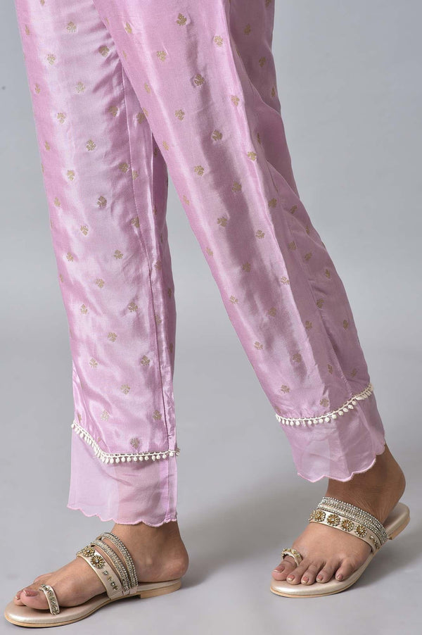 Light Purple Embroidered kurta Set