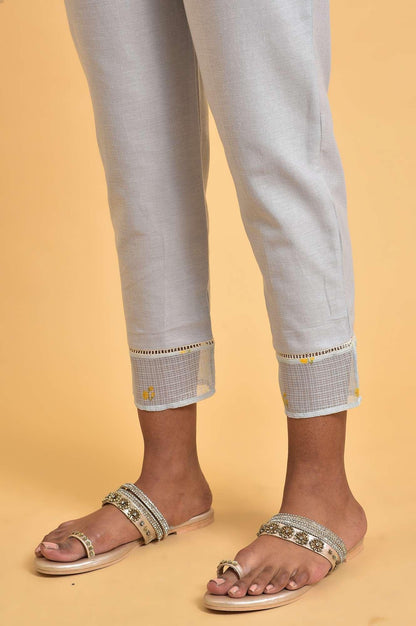 Light Blue Printed Kota kurta Set - wforwoman