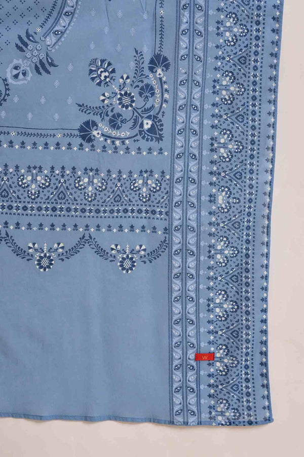 White Printed A-Line Short kurta, Sharara & Dupatta Set