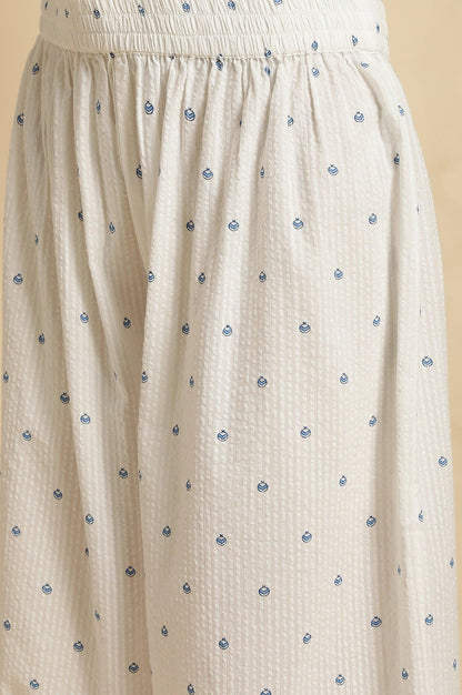 White Printed Summer kurta Co-Ord Set - wforwoman