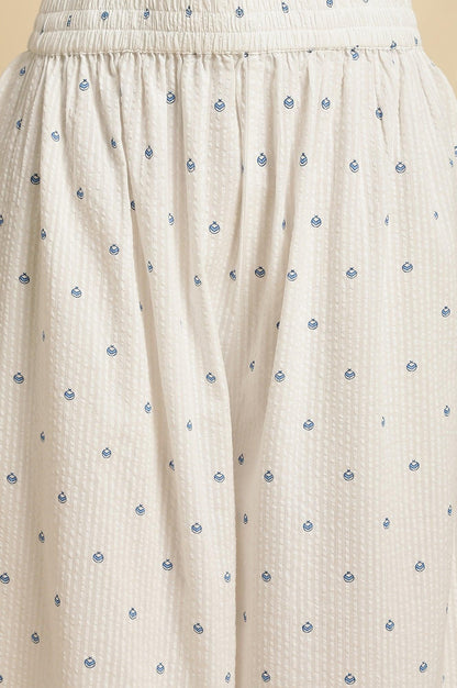 White Printed Summer kurta Co-Ord Set - wforwoman