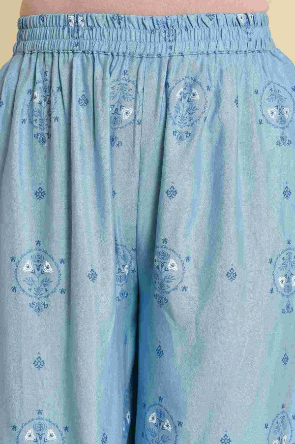 Blue Printed kurta Co-Ord Set