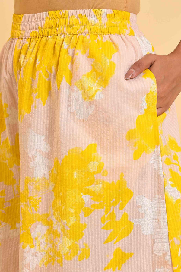 Pink Floral Printed Top & Flared Pants Co-Ord Set