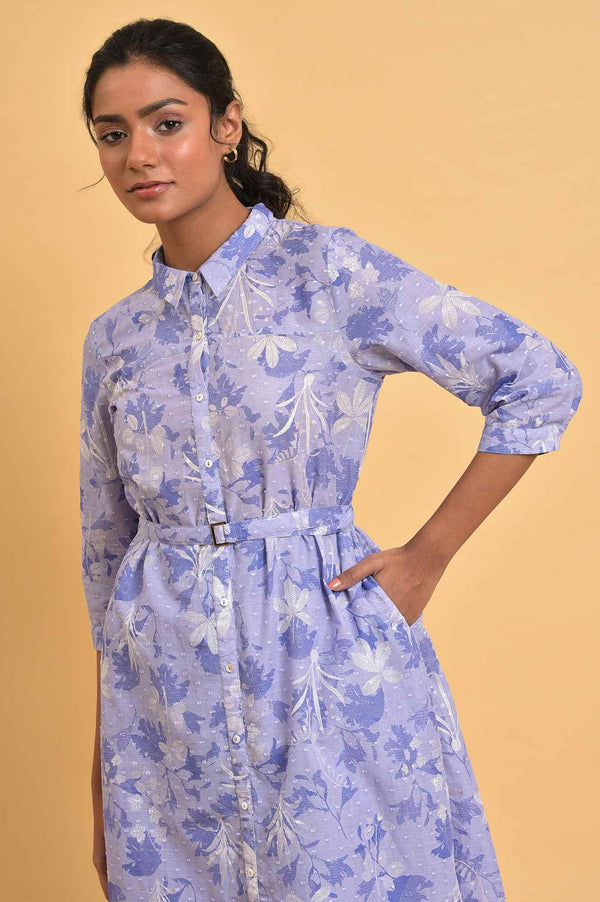 Blue Floral Printed Women Co-Ord Set