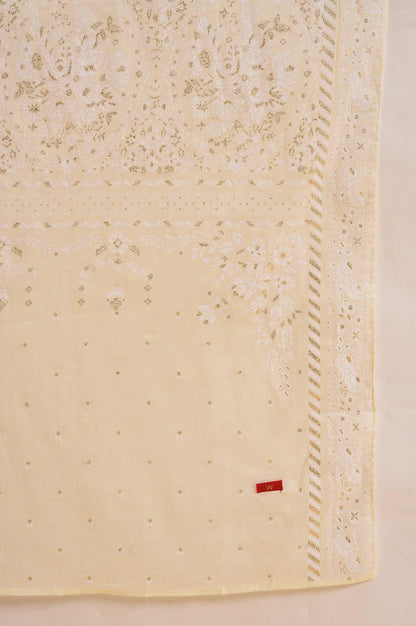 Peach Glitter Printed kurta, Tights &amp; Dupatta Set - wforwoman