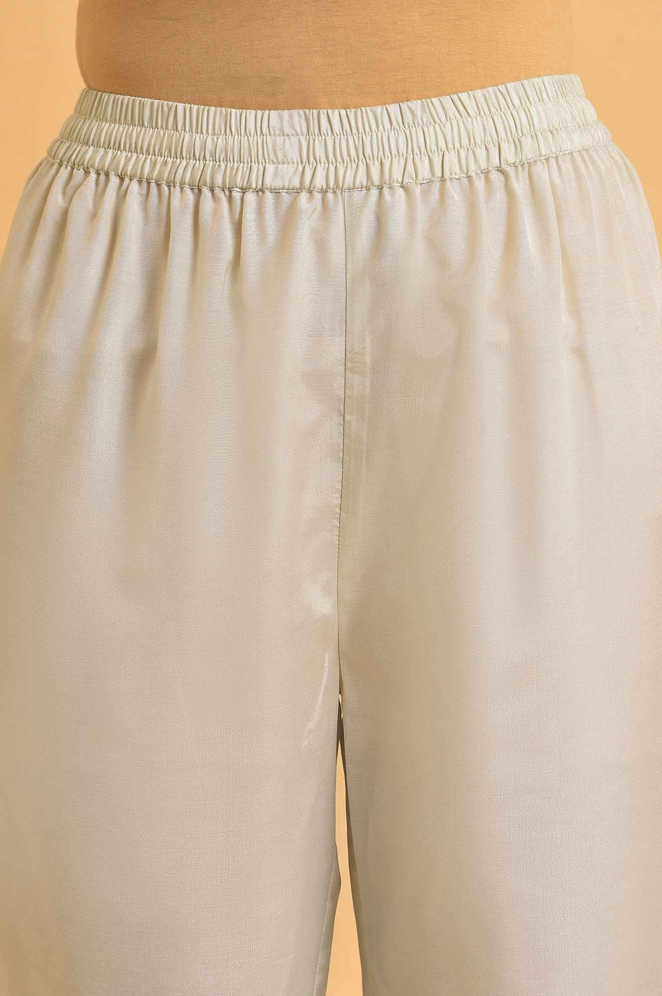 Ecru Floral Print Jacket kurta Set - wforwoman