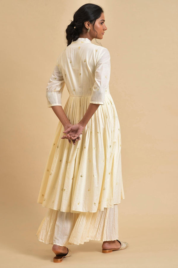 Ecru Mock Layered Dress