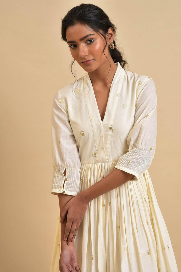 Ecru Mock Layered Dress