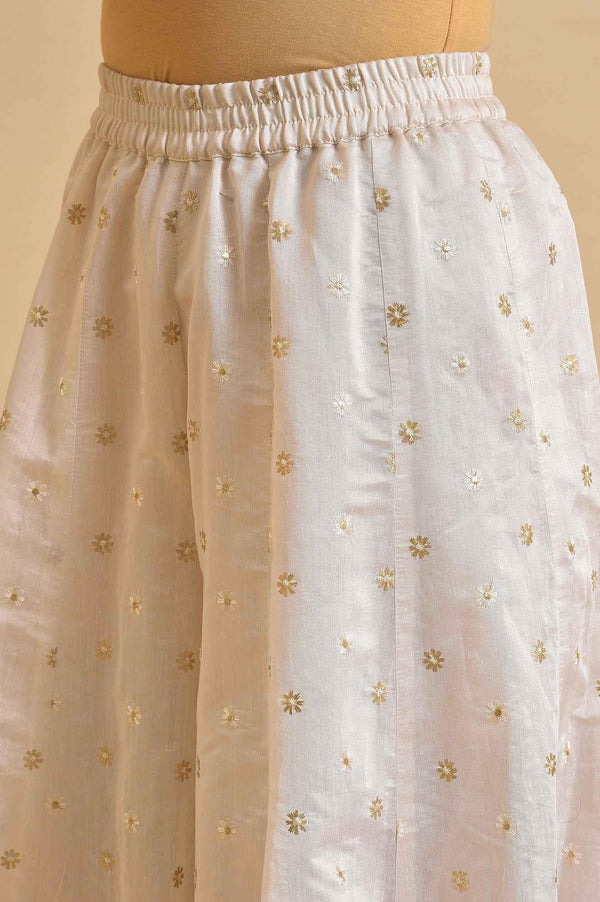 Ecru Floral Printed Festive kurta Set