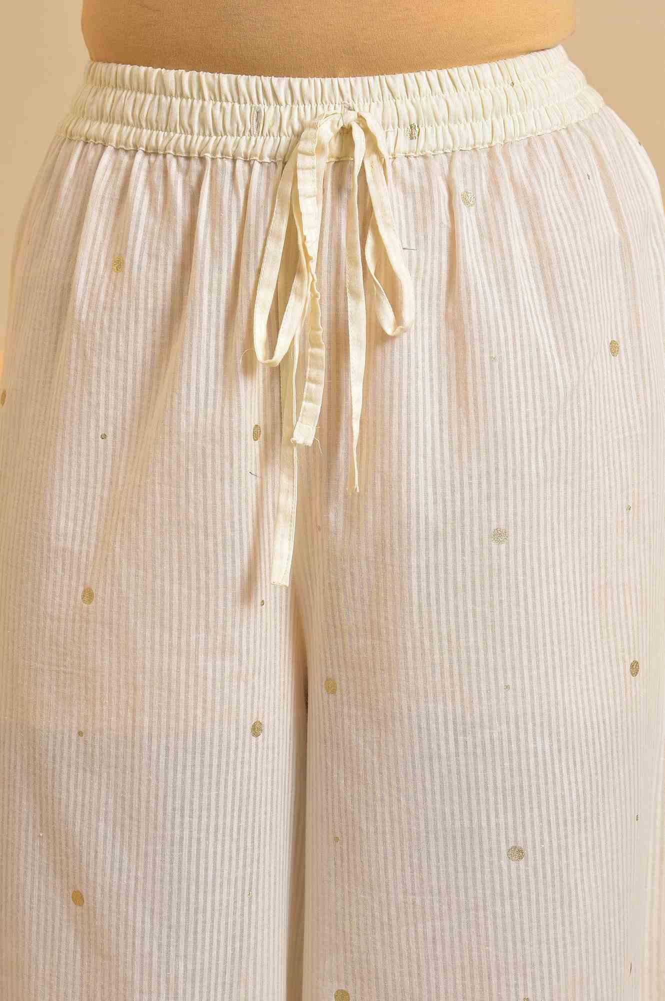 Ecru Slip kurta Set With Inner - wforwoman