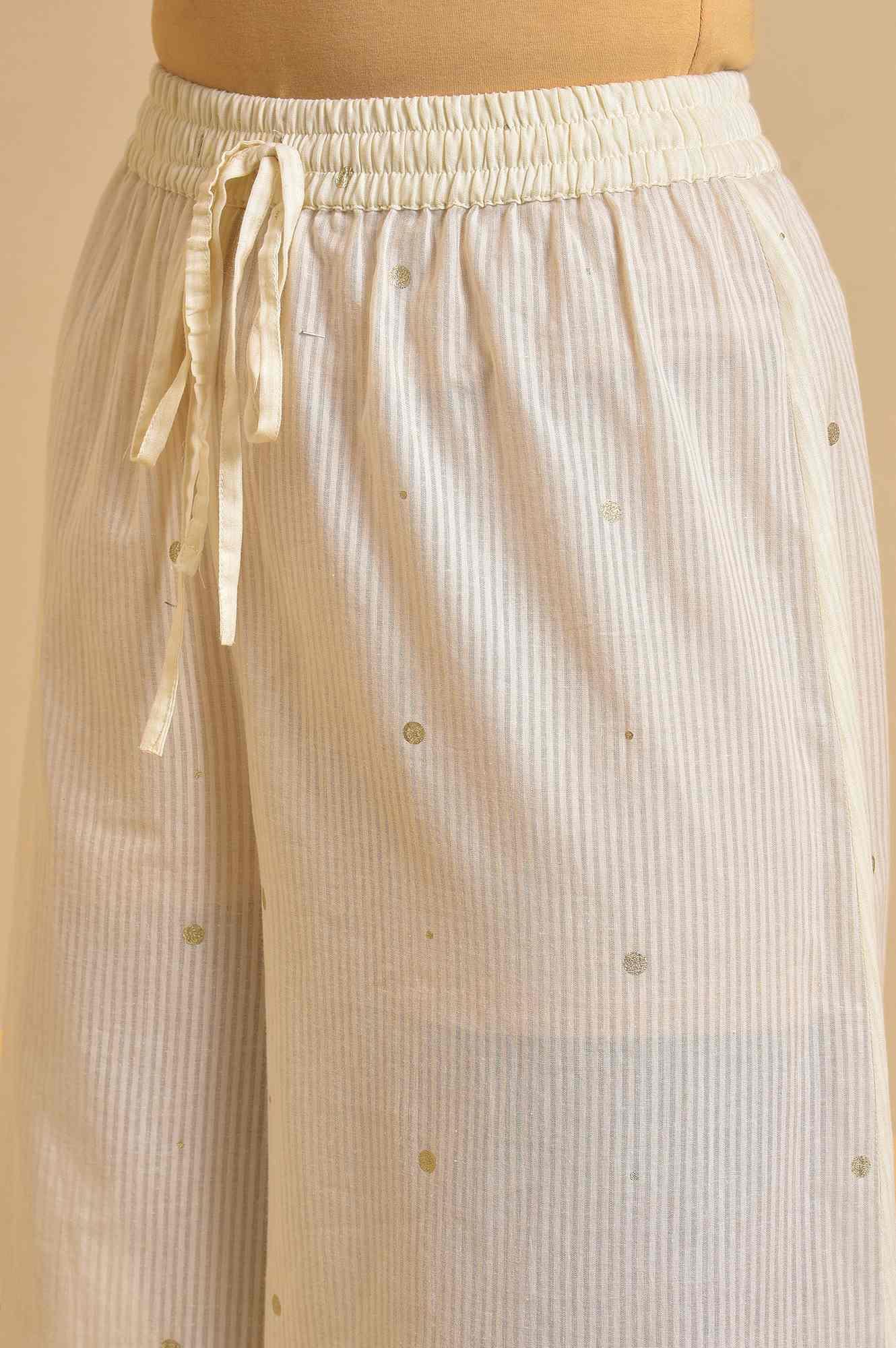 Ecru Slip kurta Set With Inner - wforwoman