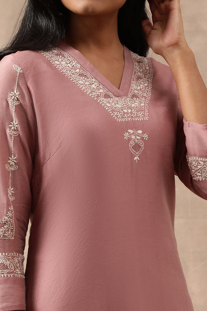 Elegant Cotton Silk Chikankari kurta