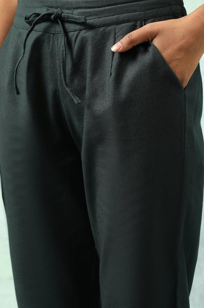 Sea Moss Straight Pants In Cotton Flax - wforwoman