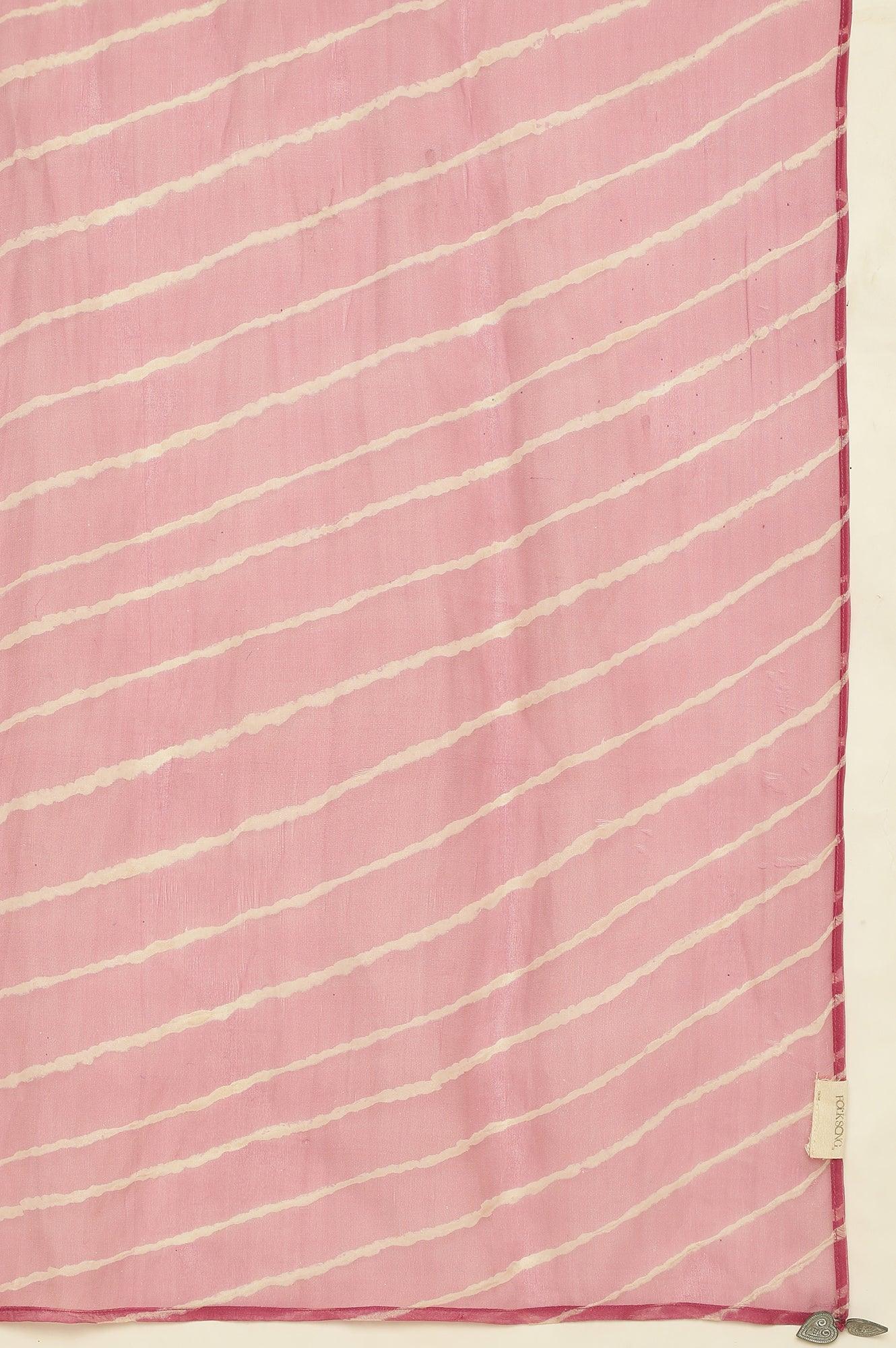 Fuschia Shibori Silk Organza Drape - wforwoman
