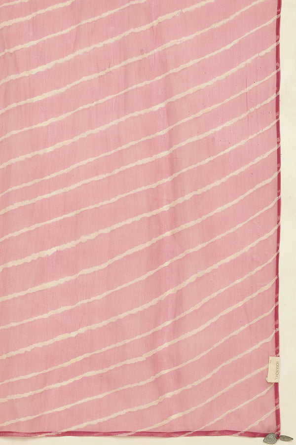 Fuschia Shibori Silk Organza Drape