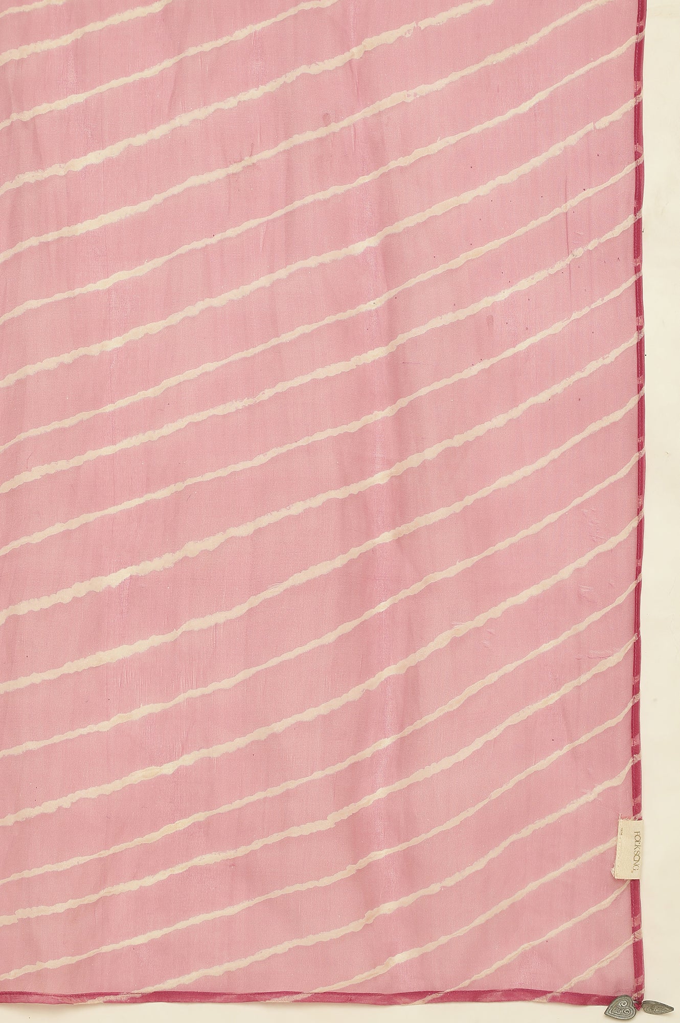 Fuschia Shibori Silk Organza Dupatta