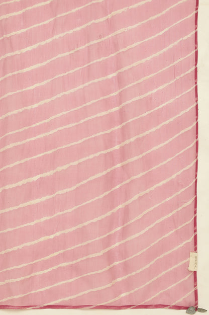 Fuschia Shibori Silk Organza Dupatta