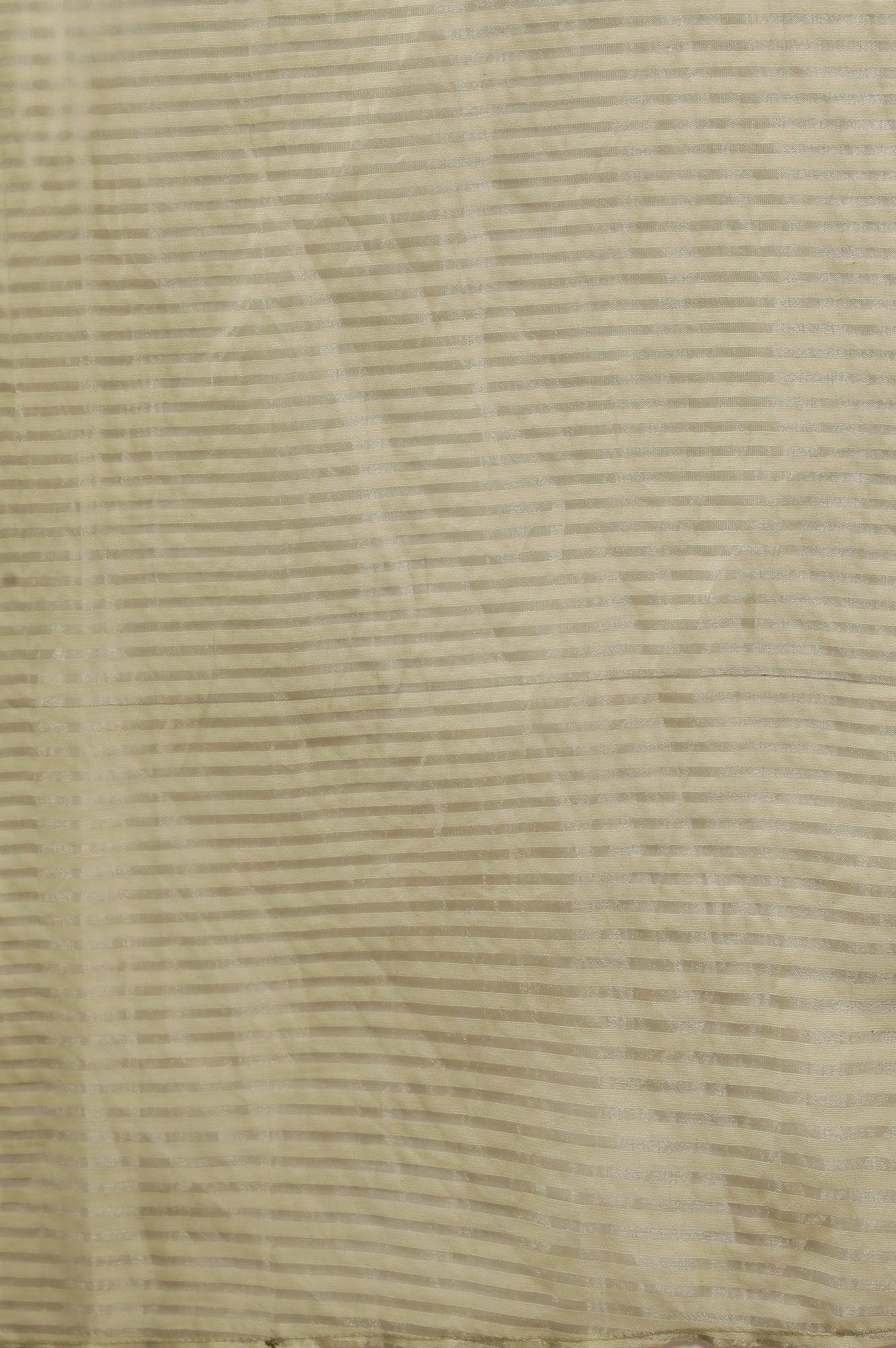 Green Woven Silk Tissue Drape - wforwoman