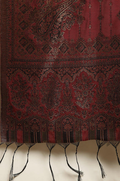 Blue Velvet Embroidered Kurta, Pants And Jacquard Dupatta Set - wforwoman