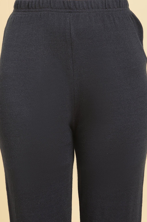 White A-Line Kurta In Multicoloured Print And Tights Set