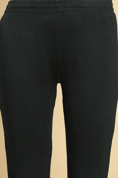 Green Printed Winter Kurta And Tights Set - wforwoman