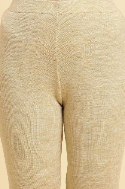 Red Embroidered Winter Kurta And Tights Set - wforwoman