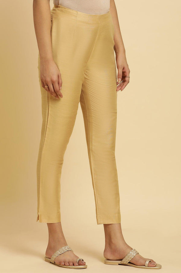 Golden Solid Slim Pants