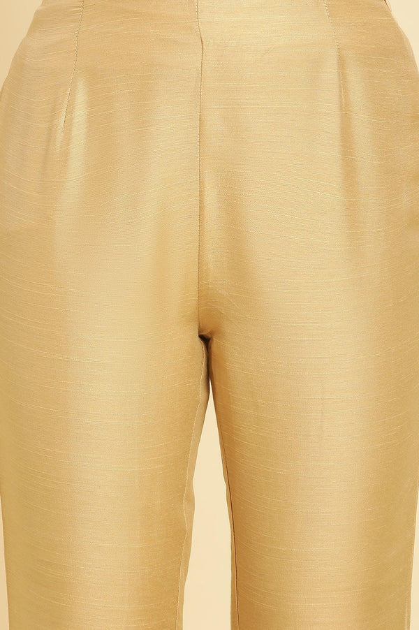Golden Solid Slim Pants