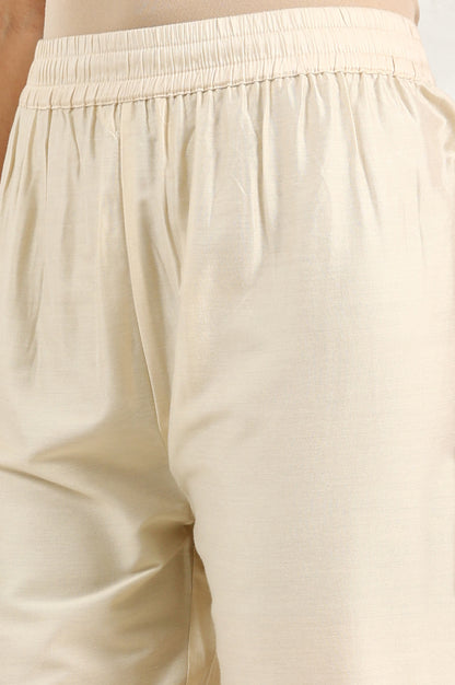 White Floral Printed Thread Embroidered Neck Chiffon Flared Kurta, Straight Pants And Dupatta Set