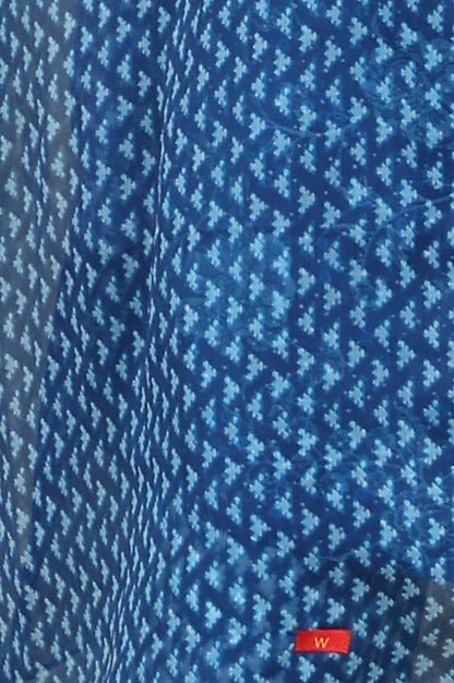 Ink Blue V-Neck Rayon Flax Straight Kurta, Printed Straight Pants Set With Dupatta