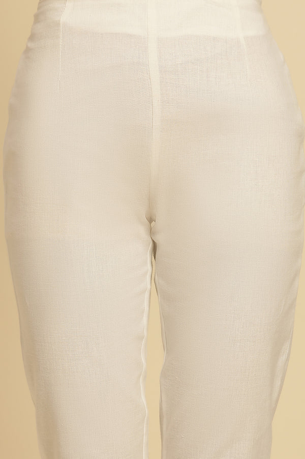 White Fitted Pants