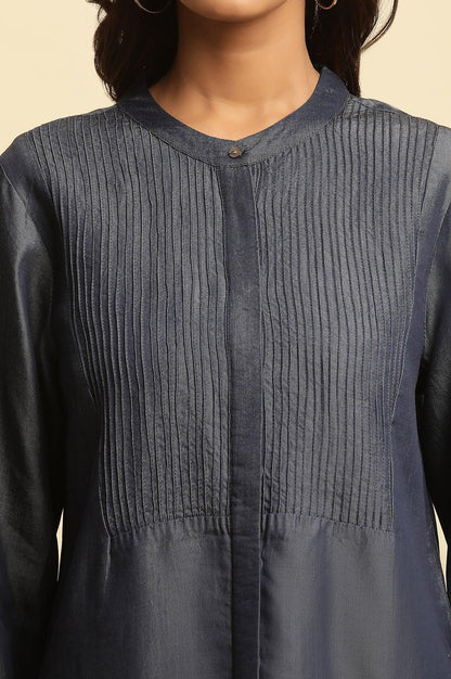 Blue Pintuck Denim Tunic - wforwoman