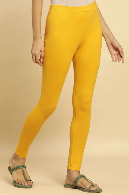Marigold Yellow Knitted Tights - wforwoman