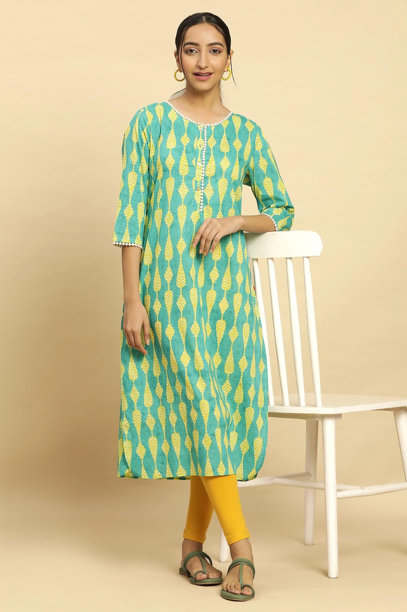 Marigold Yellow Knitted Tights - wforwoman